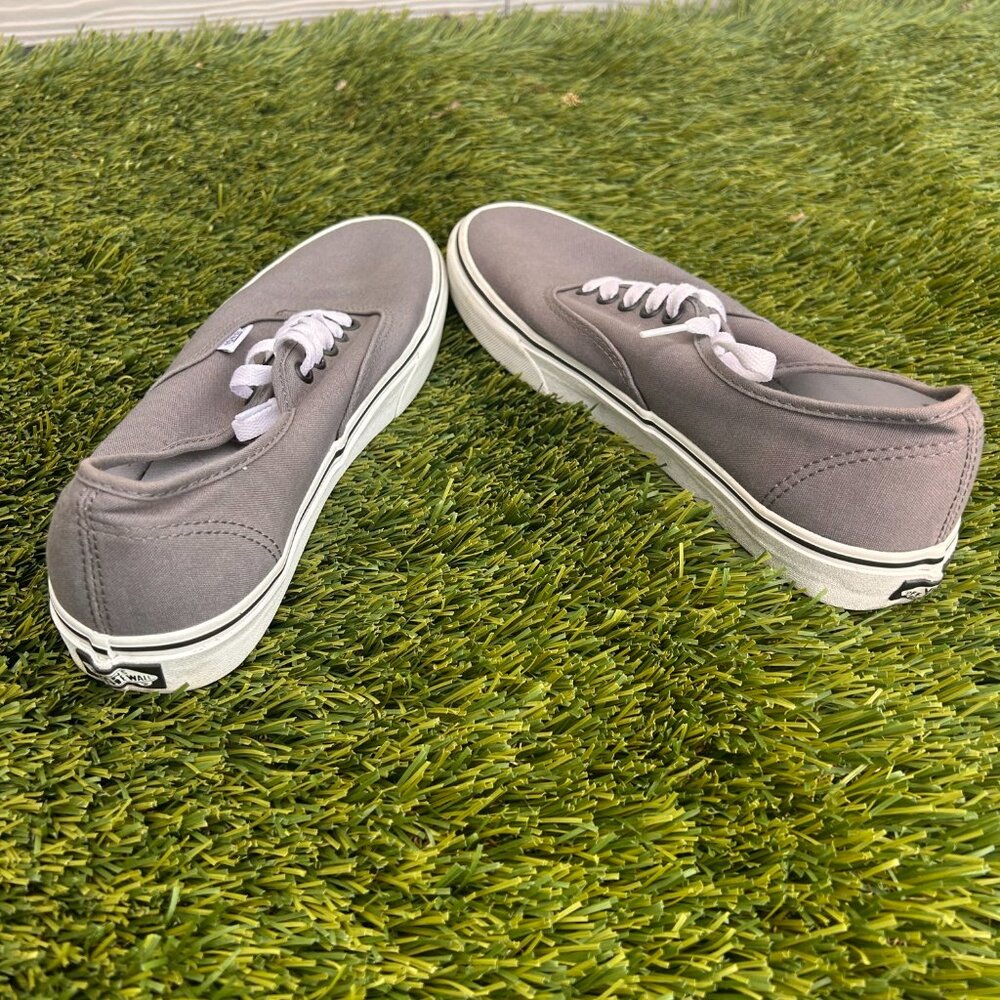 Vans Pewter Gray Black White Lace Up Sneaker Skater Shoes Mens 9 Women's 10.5 - Picture 3 of 5